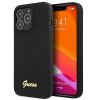Guess GUHMP13XLSLMGBK iPhone 13 Pro Max 6,7 black/czarny hardcase Silicone Script Gold Logo MagSafe